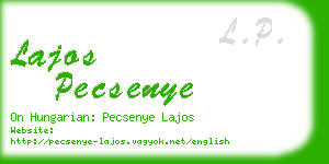 lajos pecsenye business card